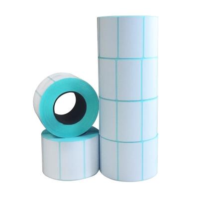 China 750pcs 50mm Heat Sensitive Promotional Customizable Blank Direct Adhesive Thermal Printer Label Sticker Paper Rolls for Shipping Barcode Label for sale