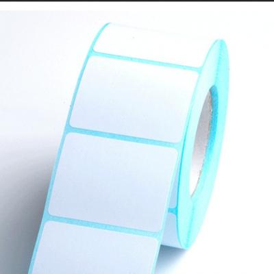 China Wholesale 500pcs 100*100mm Heat Sensitive Blank Adhesive Thermal Printer Manufacturing Label Sticker Paper Rolls for Shipping Barcode Label for sale