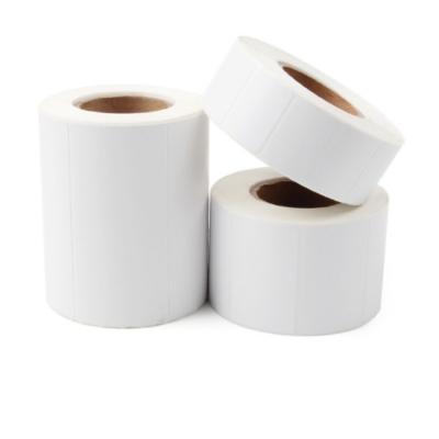 China Cheap Custom Blank Barcode Label Paper 70*50mm Direct Adhesive Barcode Adhesive Printer Label Sticker Paper Rolls For Shipping Barcode Label for sale