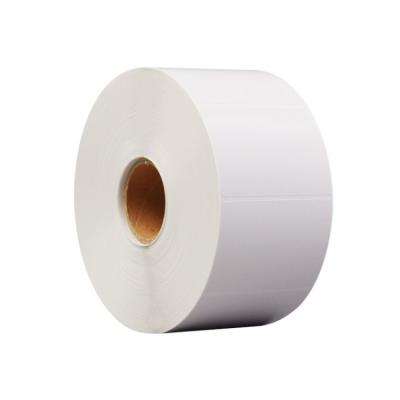 China High Quality Blank Barcode Adhesive Label Paper 80*50mm Direct Adhesive Printer Label Sticker Paper Rolls For Shipping Barcode Label for sale