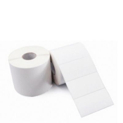 China Custom Label Paper 100*70mm Blank Barcode Printer Label Sticker Paper Rolls Adhesive Barcode Label Direct Shipping for sale