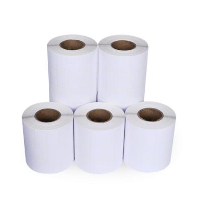 China High Quality Self Adhesive Barcode Label 32*19mm PE Coated White Printer Label Sticker Paper Rolls Direct Shipping Paper Barcode Label for sale