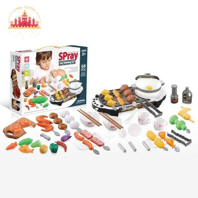 China New Creative Funny Plastic Spray Preschool Kitchens Cooking Grills Barbecue Toy Set Educational Toy SL10D174 for sale