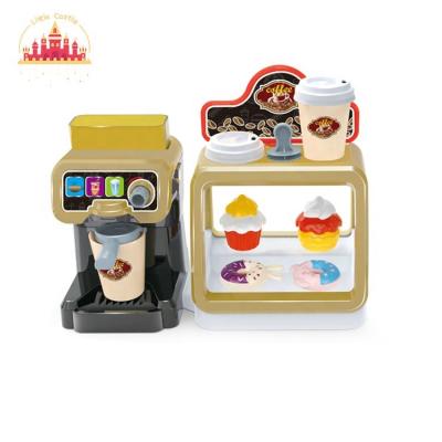 China 2022 plastic new fashion plastic coffee machine toy with dessert set for kids SL10D257 for sale