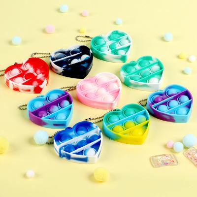 China Mini Stress Rainbow Squeeze Toy Eco-friendly Material Popular Funny Portable Key Chain From China for sale