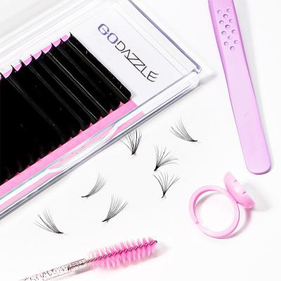 China Morden Premium Fake Lash Black Color Eyelash Extension Reusable Fast Delivery Kits for sale