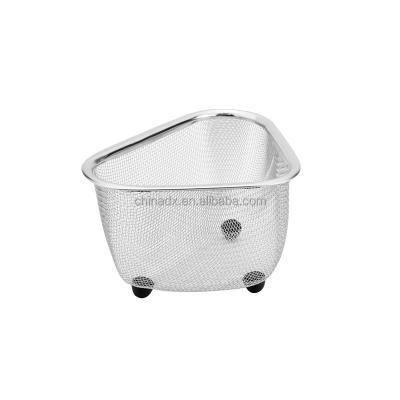 China Sustainable Sink Corner Triangle Strainer Basket For Waste for sale