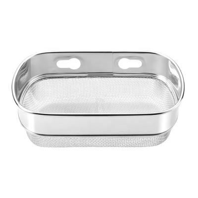 China Sustainable Stainless Steel Kitchen In Food Waste And Sink Corner Drain And Strainer Well Mesh Strainer Colander Attachable for sale