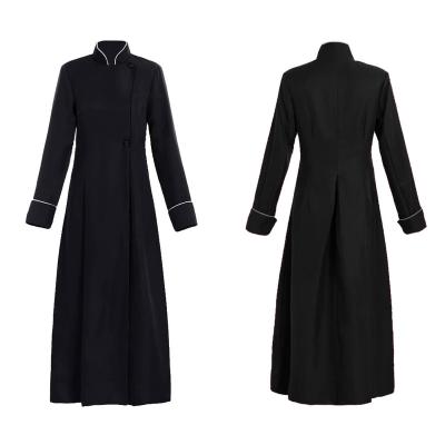 China Polyester Manufacture Promotion Price Clothing Priest Luxury Medieval Frock Coat Professional Uniform for sale