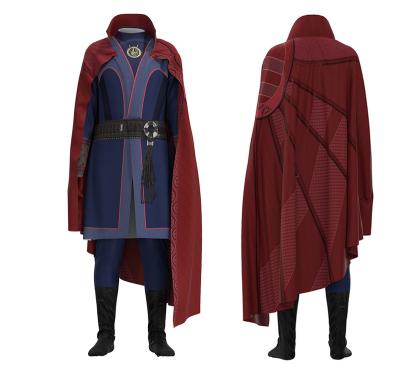 China Ring Steve Red Cloak's Carnival Costume Doctor Strange Collar Halloween Robe Cosplay Costume Sets for Kids and Adult Party Costume for sale