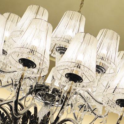 China HUAYI Modern Customize Luxury Crystal Chandelier Chandelier Lighting Banquet Hall Hotel Projects Chandelier Baccarat Style for sale