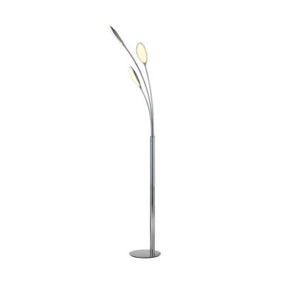 China HUAYI Chrome Finish Modern Cheap Indoor Office Living Room Modern Floor Standing LED Light Floor Lamp for sale