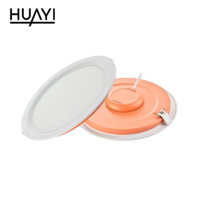 China HUAYI Modern Wholesale Price SMD Recessed Indoor PC 3w 6w 10w 15w 18w 20w Square Mounted Round LED Panel Light for sale