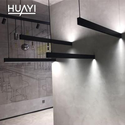 China HUAYI Office High Brightness Supermarket 36w Indoor Black White Aluminum Linear LED Ceiling Light for sale