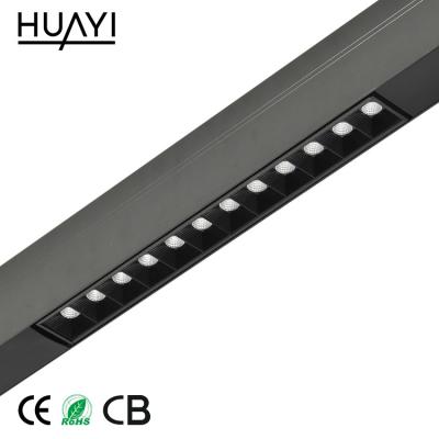 China Modern Modern Hotel Decor 24w Black Aluminum Smd Led Pendant Light Linear Led Grill Light for sale