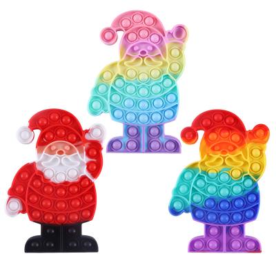 China Squishy Toy Rainbow Christmas Santa Claus Squishy Squeeze Toys For Kid Squishy Sensory Toy for sale