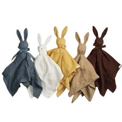 China Organic Cotton Bunny Rabbit Baby Blanket Comforter Good Quality Custom Kids Baby Teether Toy for sale