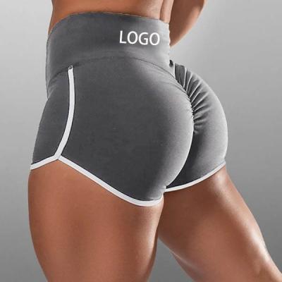 China S-3XL Latest Gym Yoga Booty Shorts High Waist Outdoor Running Women's Breathable Polyester Shorts Lift Up Fitness Shorts for sale