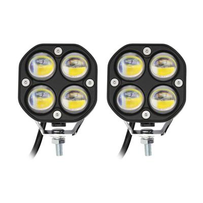 China Truck Car LED Pod Lights Amber Driving Fog Lights / Dual Color 60W 3Inch Yellow White Offroad LED Lights For Motorcycle Truck SUV ATV for sale