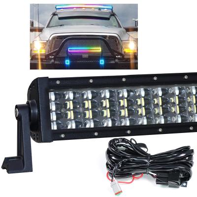 China Offroad 2022 New Ignition 4 Rows 42 Inch Magic RGB LED Light Bar Remote Control 480W App For Silverado Dodge Ram 1500 Ford F1500 Truck for sale