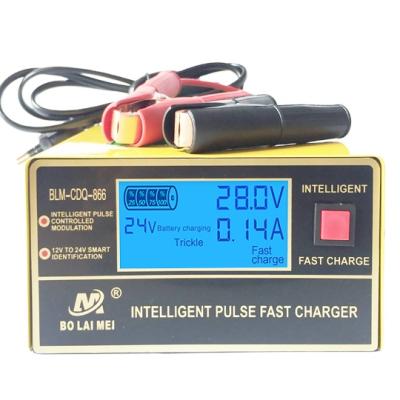 China 17.5x13.5x7.5cm Portable Car Battery Charger Suppressor 12V24V 10A Motorcycle Car Battery Charger for sale