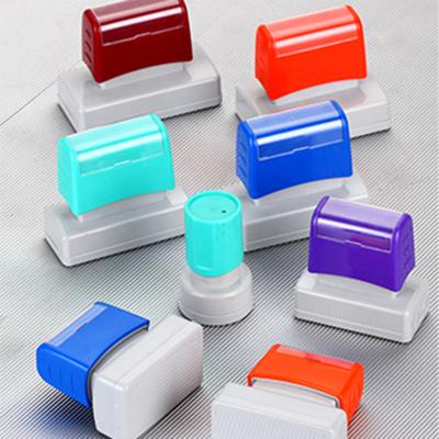 China Office F series flash stamp materials with 4mm sealed flash foam pad and white ink pad for sale