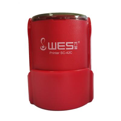 China Eco-friendly WES SC-42C Round Self Inking Rubber Stamp With Self-Inking for sale