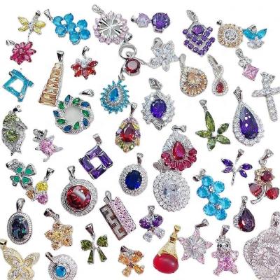 China Wholesale Multi Baroque Gold Plated Mix Pendants Crystal Stone DIY Zircon Necklace Charms Pendants Environmentally Friendly Crystal Jewelry 18k Color for sale