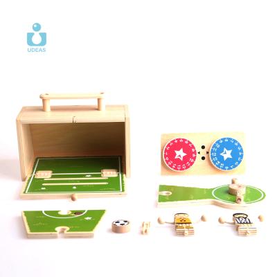 China Plywood 2021 Mini Football Tabletop Toy Educational Wooden Wooden Board Game Table Games for sale