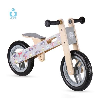 China Ride On Toy Quality Children Wood Running Balance Walking Bike No Pedal Wood Bikes Baby Toddler Kids Wooden Balance Bikes Toys for sale