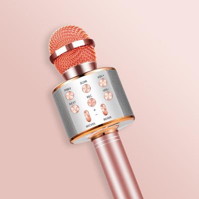 China Portable Wireless Microphone MIC USB KTV Mini Speaker Child Singing Handheld Microphone Karaoke Microphone and Mike for sale