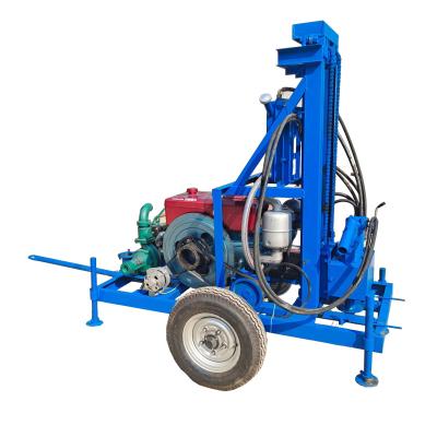 China Hotels spiral portable high quality drill pipe diesel engine power small water well drilling rigs for sale