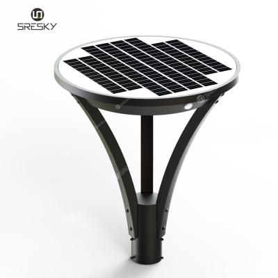 China ROAD 30W round solar outdoor landscape lighting decorative solar street lights, led square solar light lamp made in china for sale