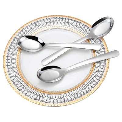 China Wholesale Hot Selling High Quality Chinese Spoon Food Grade Stainless Steel Metal 304 Viable Factory for sale