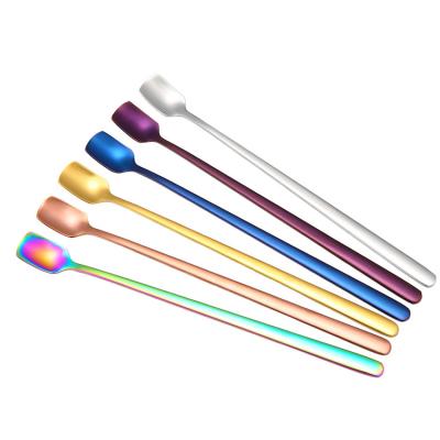 China 2020 Sustainable Hot Sales Fashion Amazon Teaspoon Colorful 304 Stainless Steel Restaurant Cutlery for sale