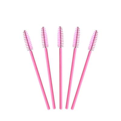 China Custom High Quality Plastic Multicolor Eyelash Extension Comb Eyebrow Lash Brush 50 Pieces for sale