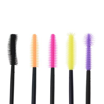 China Plastic Silicone 50pcs/bag Disposable Mascara Pink Eyebrow Brushes For Eyelash Extensions for sale