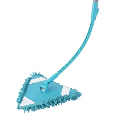 China Durable Bending Flat Floor Mop Floor Broom Superfine Flat Triangle Fiber Large Bar Cleaning Mop for sale