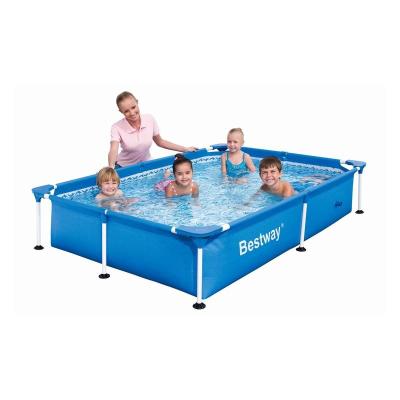 China Bestway 56404 Rectangular Frame Swimming Pool Metral 3mx2.01mx66cm Rectangular Outdoor Frame Pool for sale