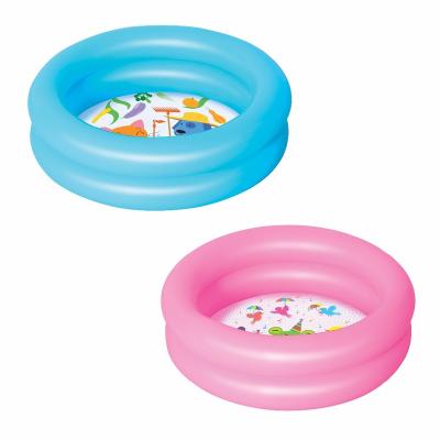 China Two rings; Soft Floor Bestway 51061 Series 2 Ring Kiddie Inflatable Pool Kids Plastic Swimming Pool 61cm*H 15cm for sale