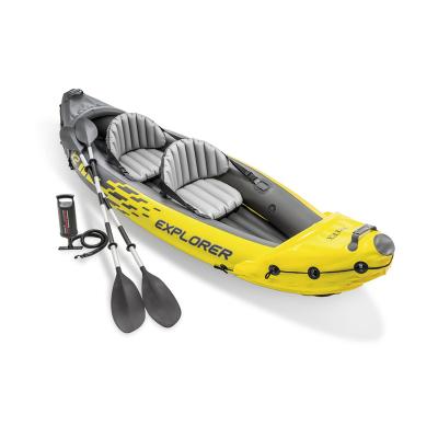 China US Coast Guard ID. INTEX 68307 KAYAK K2 Inflatable Rowing Boat Set Outdoor Professional Rowing Boat Bring Paddle For Sport Game for sale