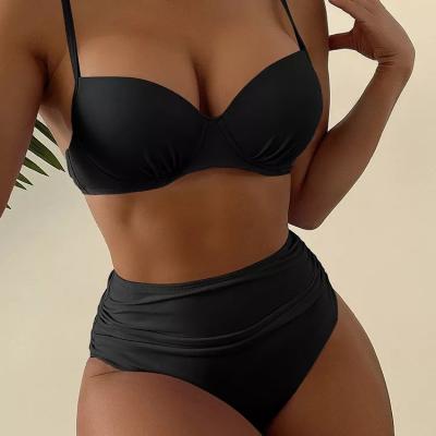 China QUICK DRY Sexy Bikini Top Waist Lift Up Two Piece Bathing Suit Beach Wear Bather Swimwear Women Swimwear Bikini Set Biquini for sale