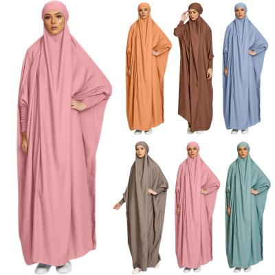 China Polyethersulfone Abaya Women Prayer Hooded Muslim Hijab Dress Aerial Kaftan Khimar Jilbab Eid Ramadan Gown Islamic Clothing Arab Long Robe for sale