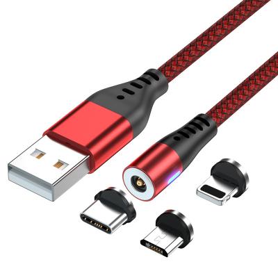 China Magnetic Charging Type C USB Micro USB Mobile Phone Cable LED USB Cable Magnet Phone Charger For iPhone 11 12 pro Max For Xiaomi for sale