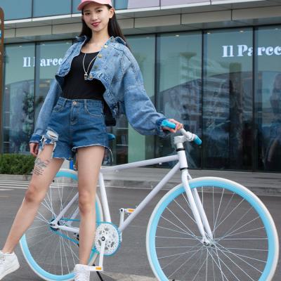 China Luxurious 2022 Live Dead Reverse Road Racing Bicycle Fly Solid Tire Fly Fever Fine Wheel 24 Inch 26 Inch for sale