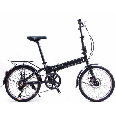 China Aluminum alloy GUANGDONG bicycle folding lock disc brake double beaded pedal16inch 20inch spring fork folding bicycle cycles men for sale