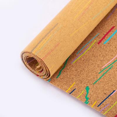 China Waterproof Widely Use PU Leather Portugal Cork Fabric For Cork Yoga Mat Eco Friendly for sale