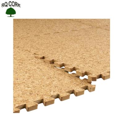 China Ruiqin High Quality Adhesive-Protective EVA Flooring Cork Floor Mat for Child/Kids/Adults for sale