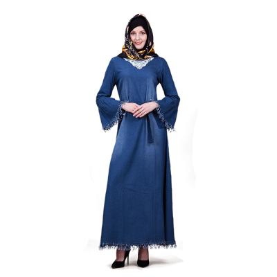 China Hot Selling Middle East Fashion Islam Fashion Embroidery Abaya Muslim Female Clothing Hot Popular Maxi Long Sleeve Thin Sleeve Dress for sale