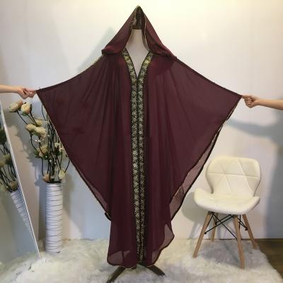 China Fashion Fashion Good Quality Muslim Women Abaya Kaftans Dress Skirt African Chiffon Dress Plus Size Elegant Loose Cardigan Dubai Long Dress for sale